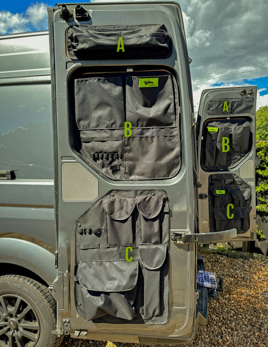 VW Crafter 2017+ Barn Door Storage Pocket Organisers