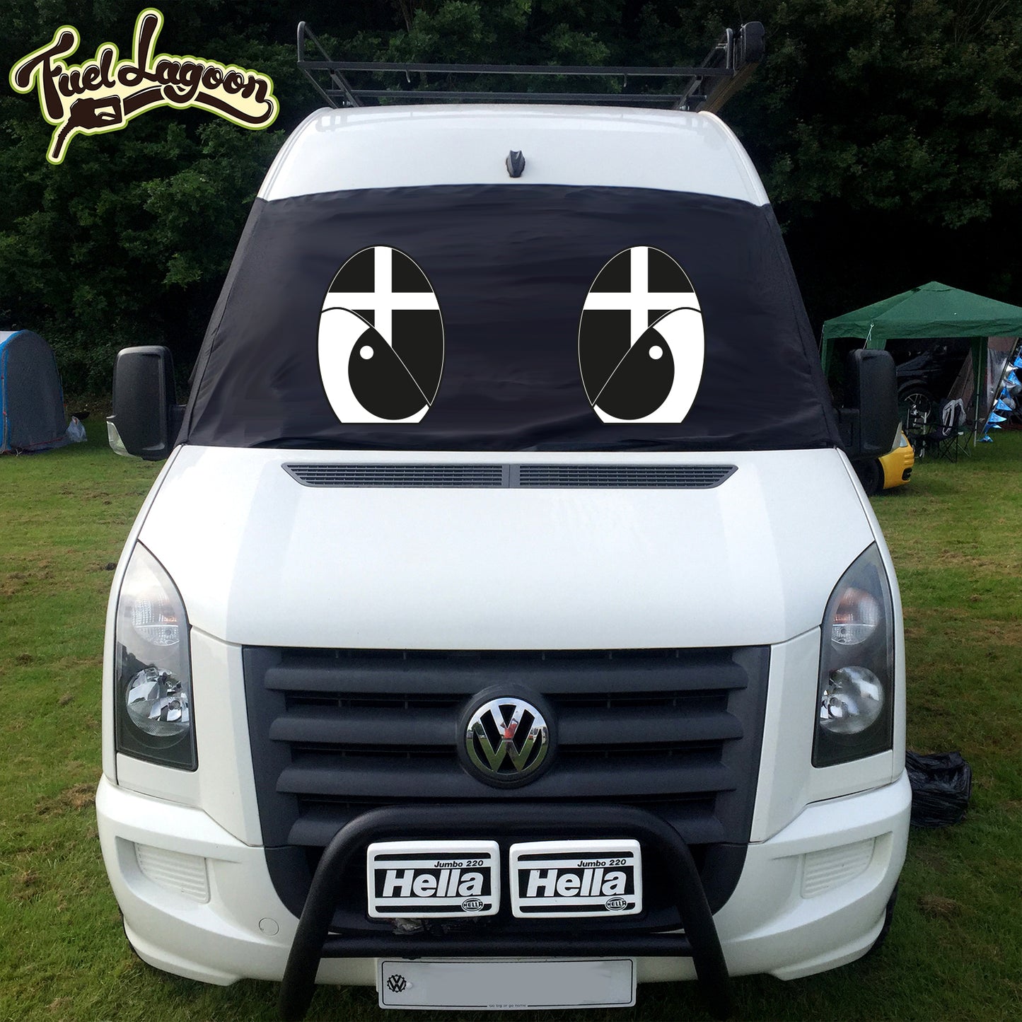 VW Crafter, Mercedes Sprinter Screen Cover - Flag Eyes
