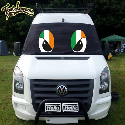 VW Crafter, Mercedes Sprinter Screen Cover - Flag Eyes