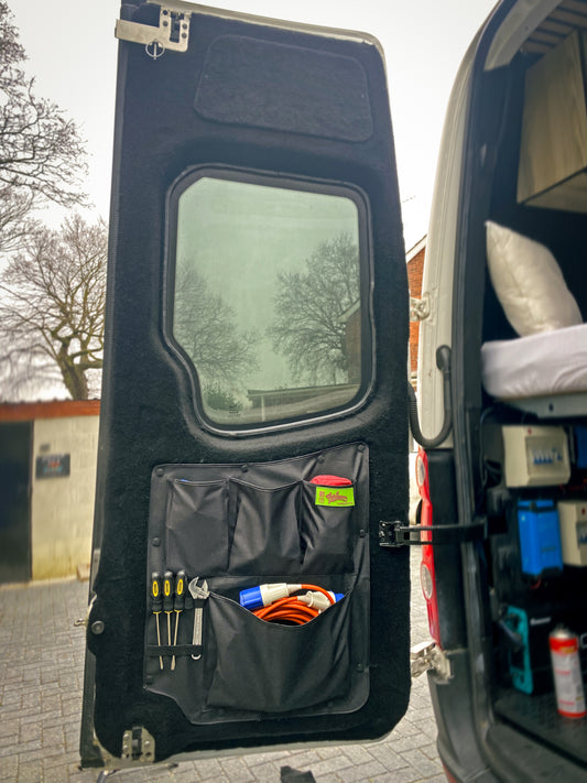 VW Crafter / Mercedes Sprinter 06-17 Barn Door Storage Pocket Organiser