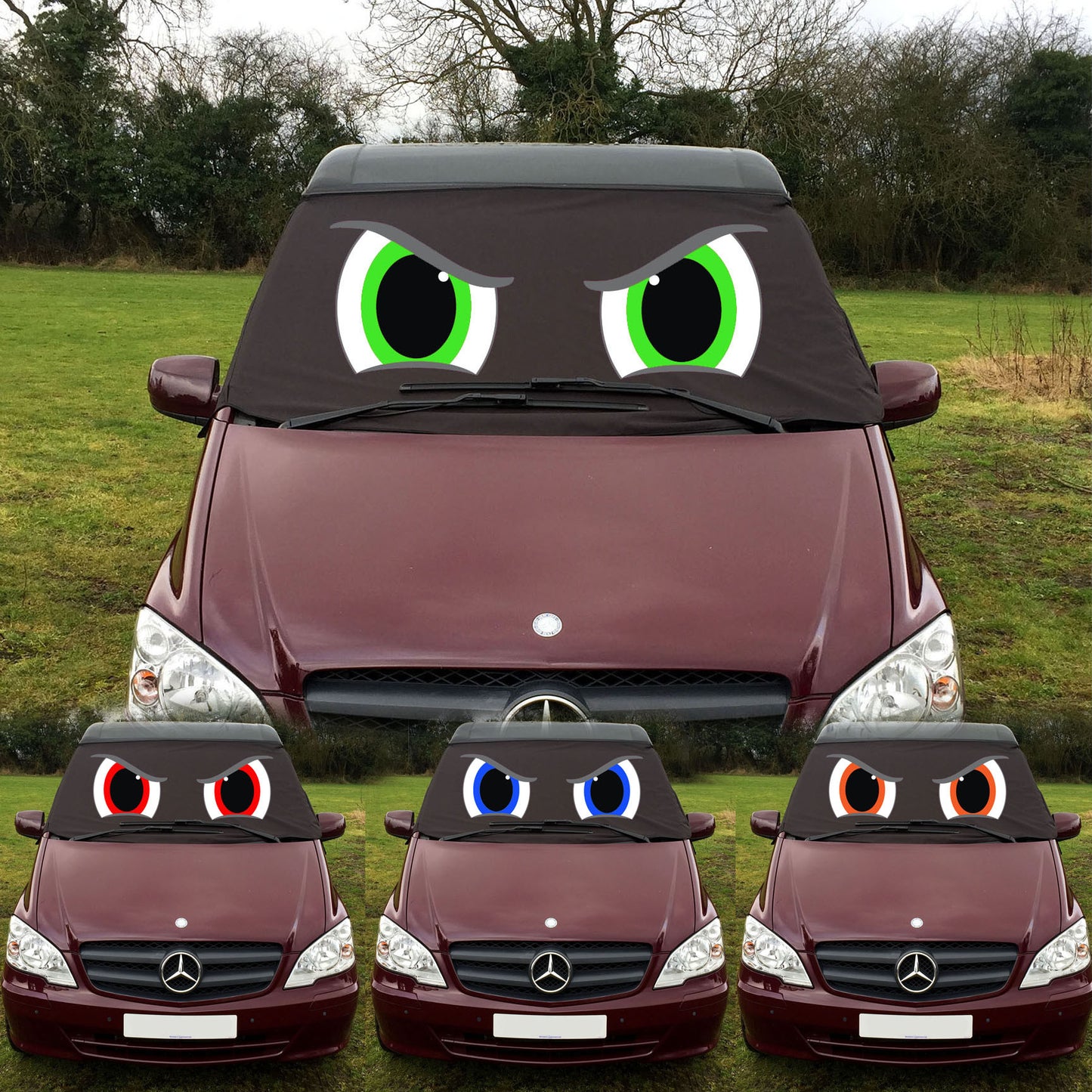 Mercedes-Benz Vito W639 Custom Screen Cover Eyes - Rocky