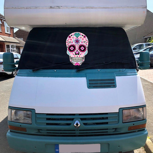 Ducato, Trafic, Talbot Express, J5 Motorhome Screen Wrap 1981-1993 - Sugar Skull