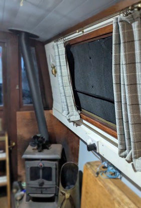 Narrow Boat Window Internal Insulated Thermal Blinds