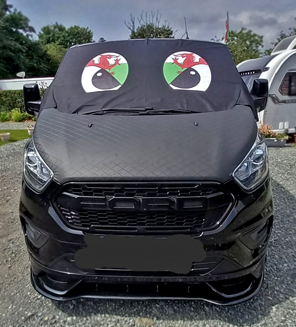 Ford Transit Custom Screen Wrap - Flag Eyes