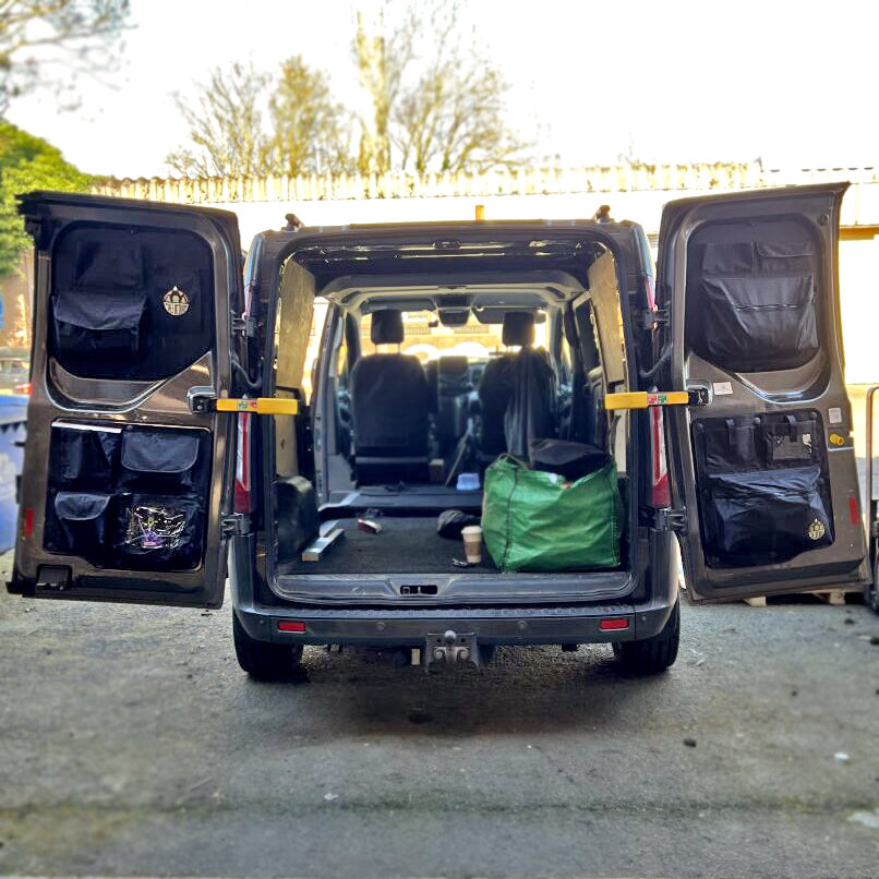 Transit Custom (2012-23)Barn Door Storage Pocket Organiser 2.0 NEW UPDATE VERSION