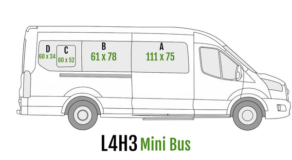 Ford Transit MK8 Mini Bus H3L4 - Thermal Screens – Fuel Lagoon