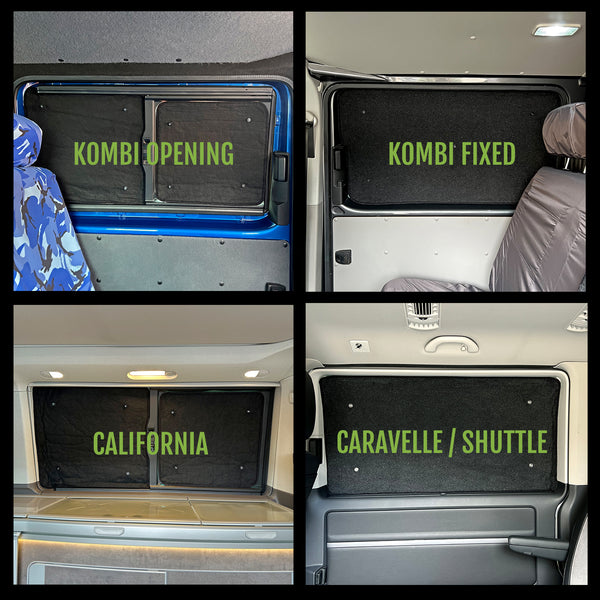 T6 Rear Window Installation VW T6.1 - Thermal Blind 2p Side Window SET – Fuel Lagoon