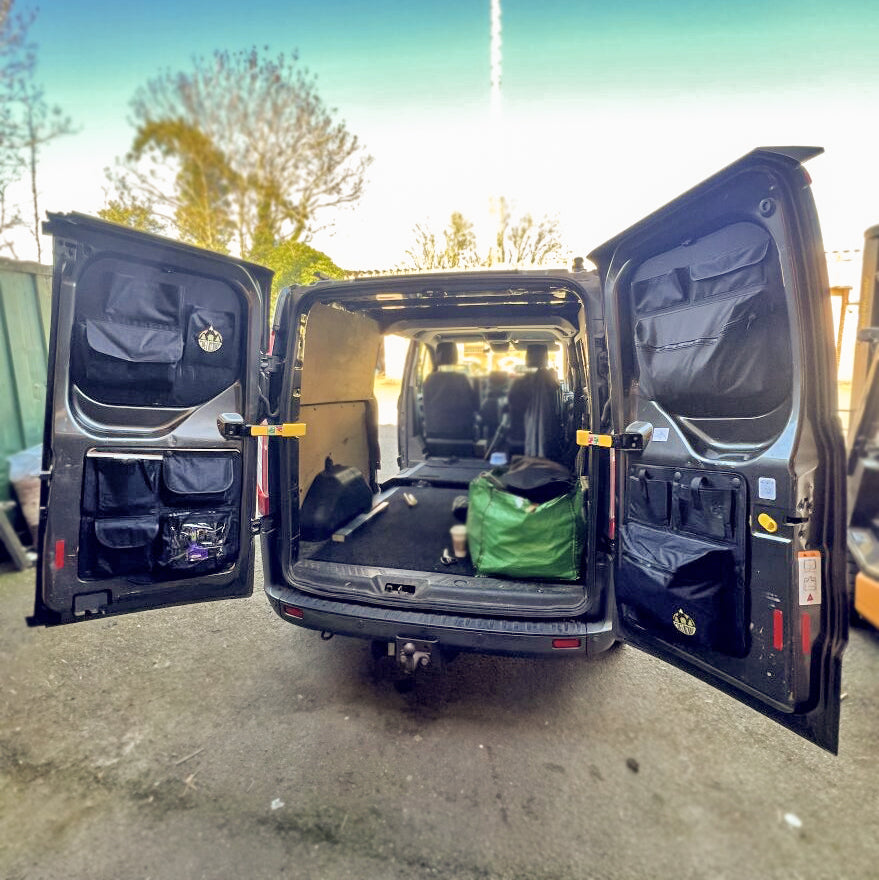 Transit Custom (2012-23)Barn Door Storage Pocket Organiser 2.0 NEW UPDATE VERSION