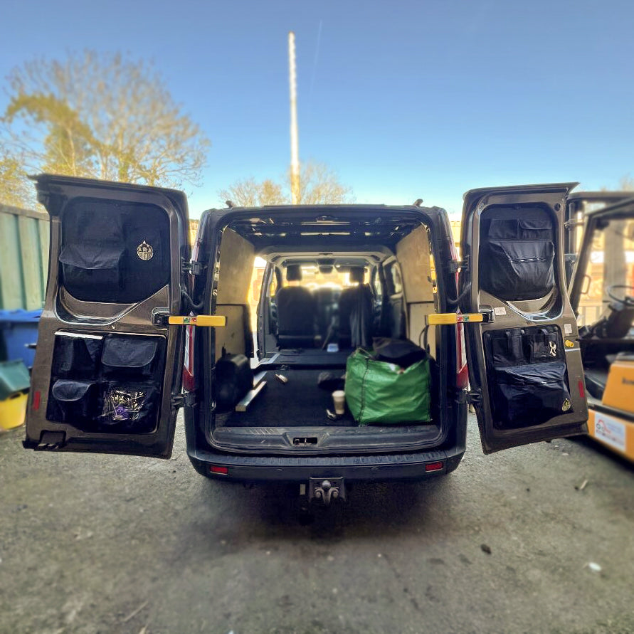 Transit Custom (2012-23)Barn Door Storage Pocket Organiser 2.0 NEW UPDATE VERSION