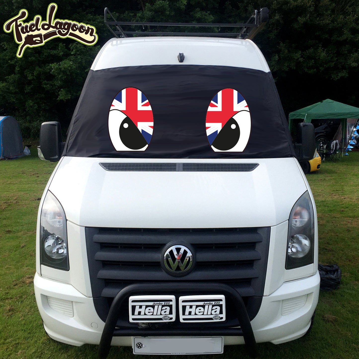 VW Crafter, Mercedes Sprinter Screen Cover - Flag Eyes