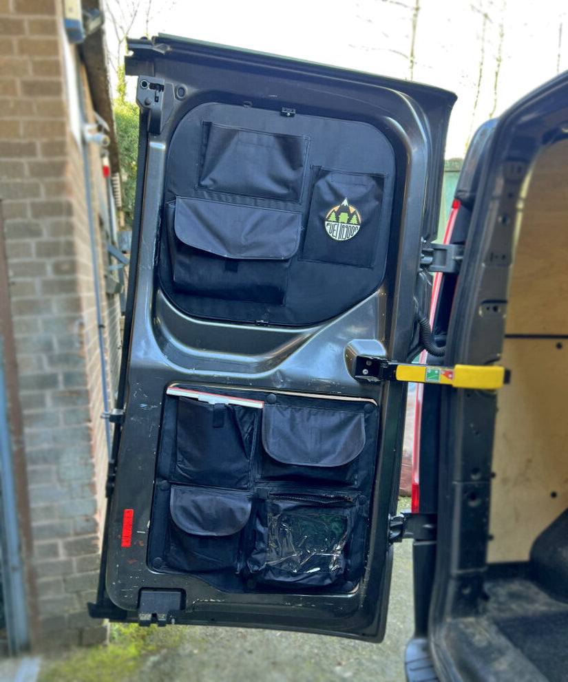 Transit Custom (2012-23)Barn Door Storage Pocket Organiser 2.0 NEW UPDATE VERSION