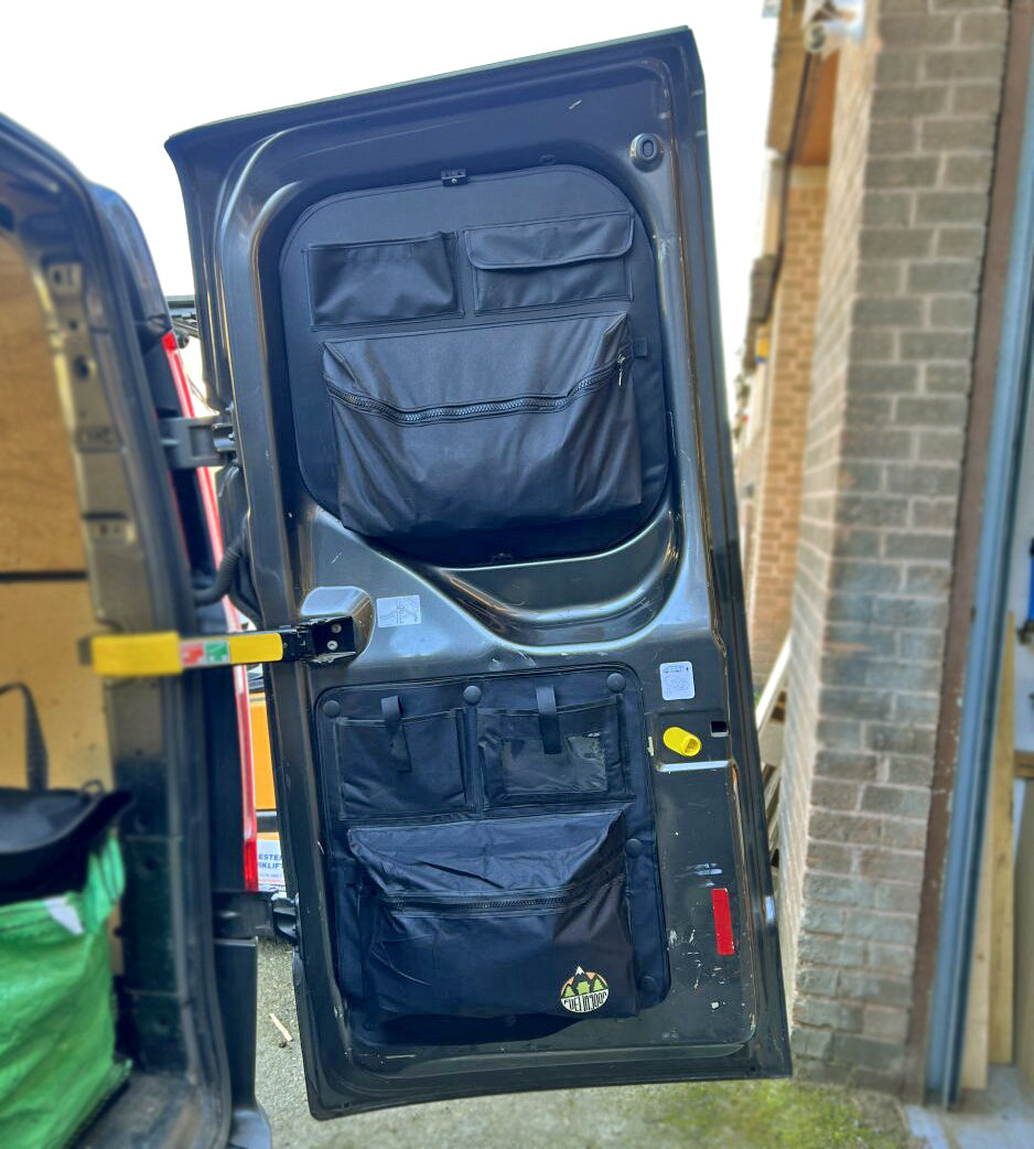 Transit Custom (2012-23)Barn Door Storage Pocket Organiser 2.0 NEW UPDATE VERSION