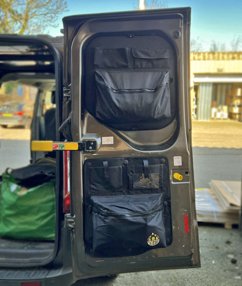 Transit Custom (2012-23)Barn Door Storage Pocket Organiser 2.0 NEW UPDATE VERSION