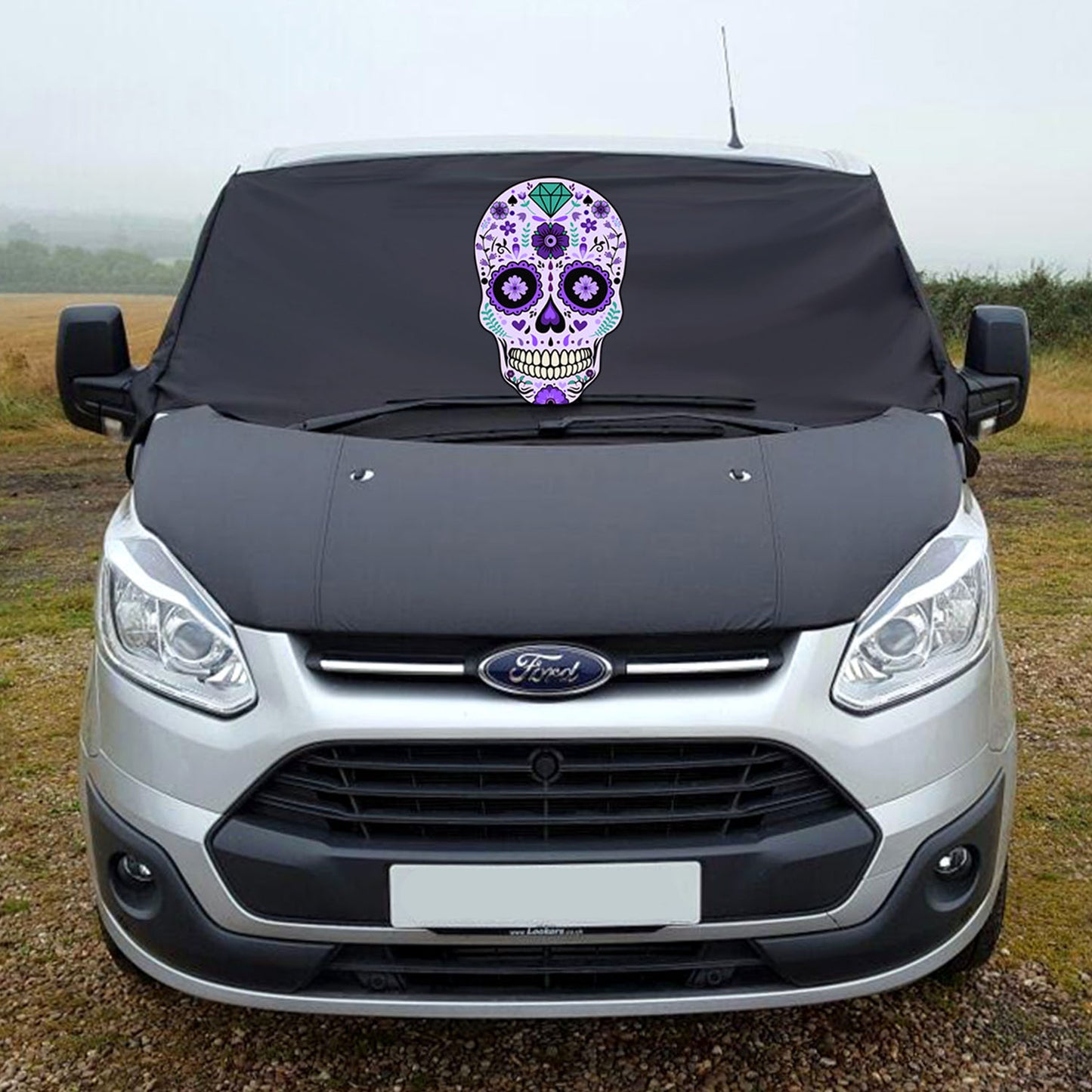 SALE 2nds Transit Custom 1 Screen Cover Skull + Paw Prints