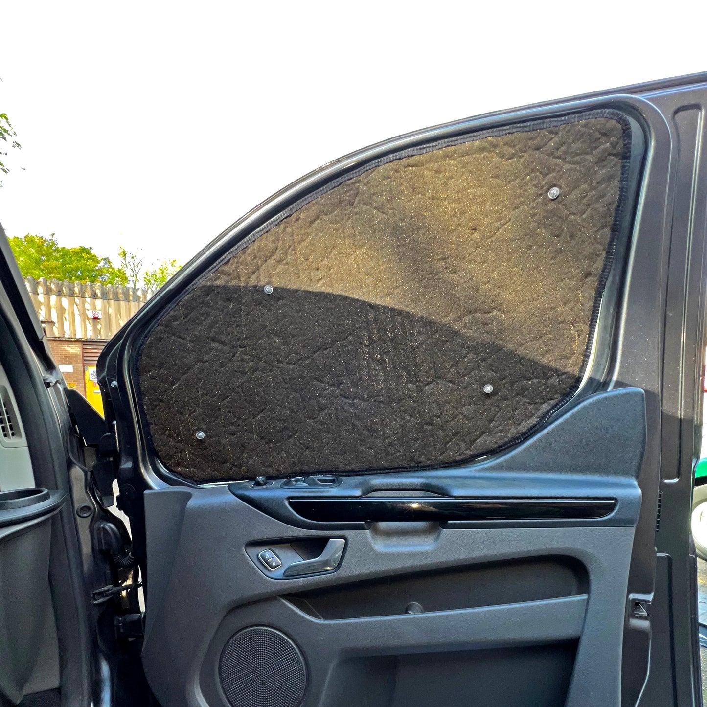 VW T6 Thermal Blinds - Starry Night Gold Glitter Screen