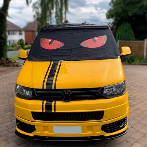 Car Windscreen Cover Replacement for VW T5, 600D Luxury Windscreen Sun  Protection, 100% Blackout, Blocks UV Rays, Weatherproof Windscreen Wrap  Cover