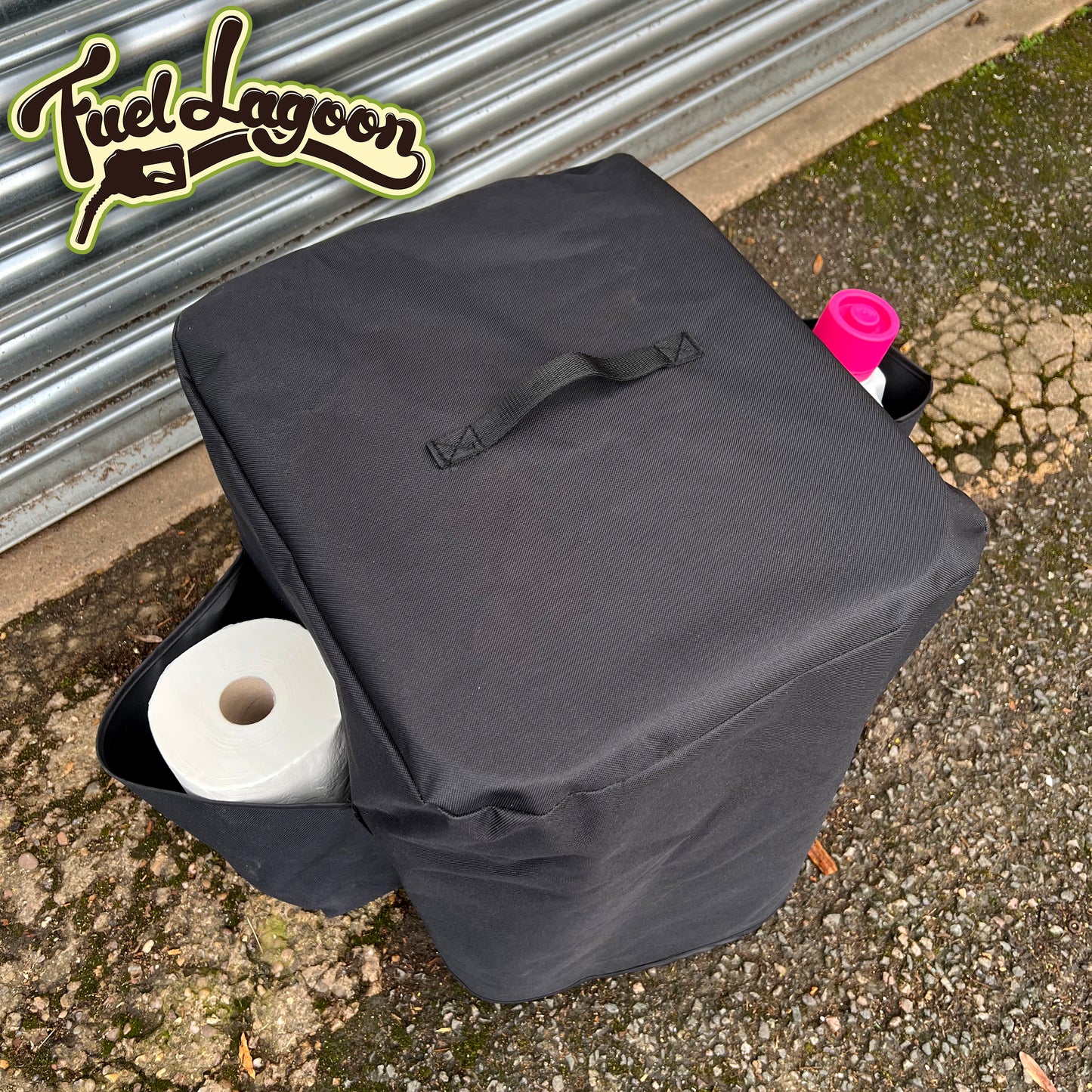 Camping Toilet 20L Porta Potti Cover - Storage Pockets